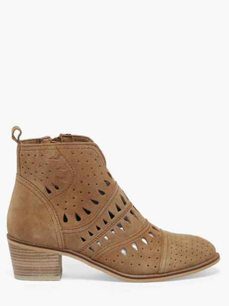 Enkellaarsjes Met Hak Uit Leder Alpe Bruin women 54331101